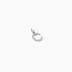 Pendentif Klementine Or Blanc Oxyde De Zirconium