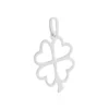 Pendentif Koulmia Trefle Diamante Or Blanc