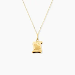 Pendentif Lamie Zodiaque Parchemin Or Jaune