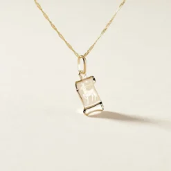 Pendentif Lamie Zodiaque Parchemin Or Jaune