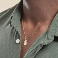 Pendentif Lamie Zodiaque Parchemin Or Jaune