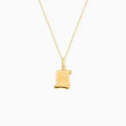 Pendentif Lamie Zodiaque Parchemin Or Jaune