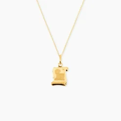 Pendentif Lamie Zodiaque Parchemin Or Jaune