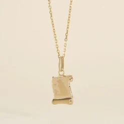 Pendentif Lamie Zodiaque Parchemin Or Jaune
