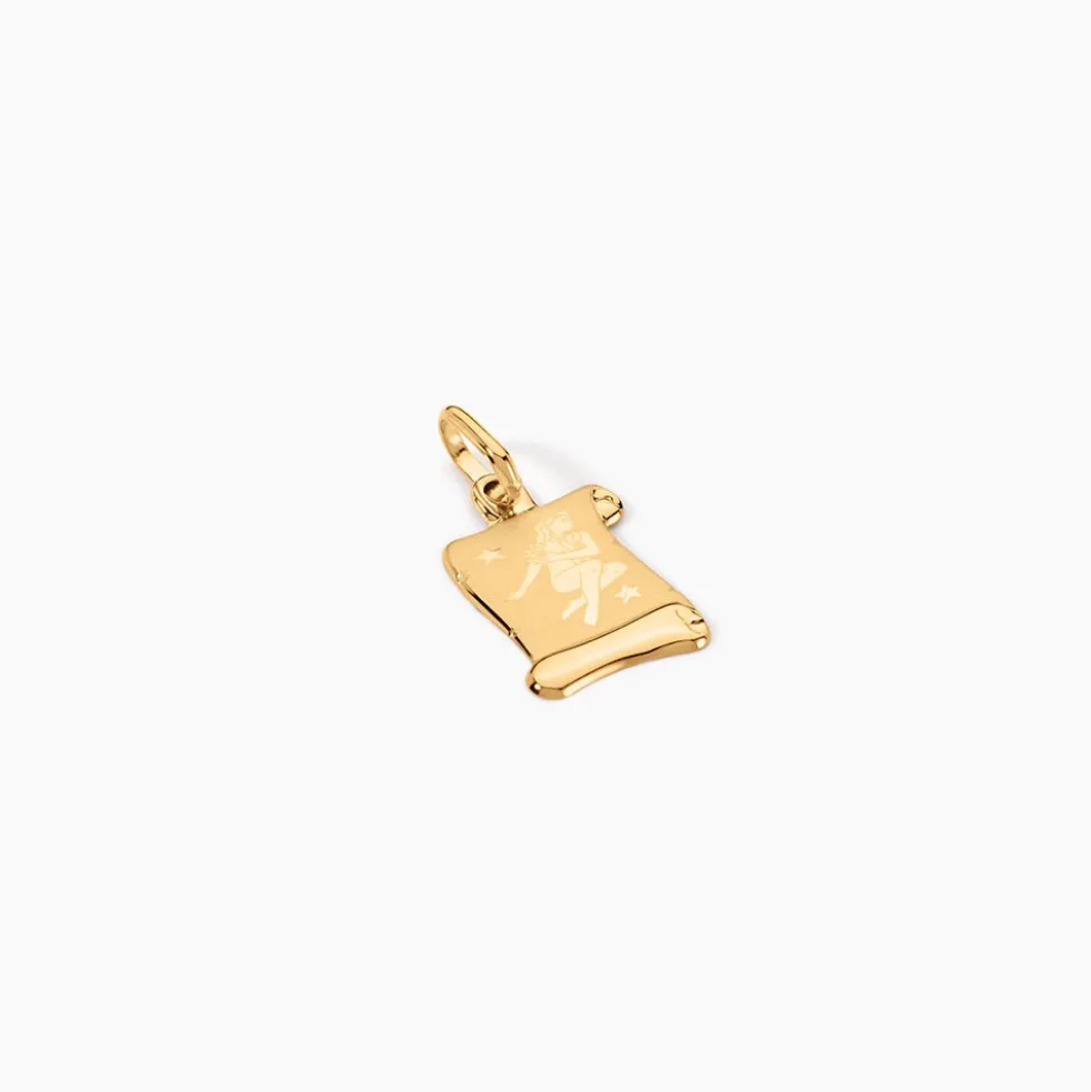 Pendentif Lamie Zodiaque Parchemin Or Jaune