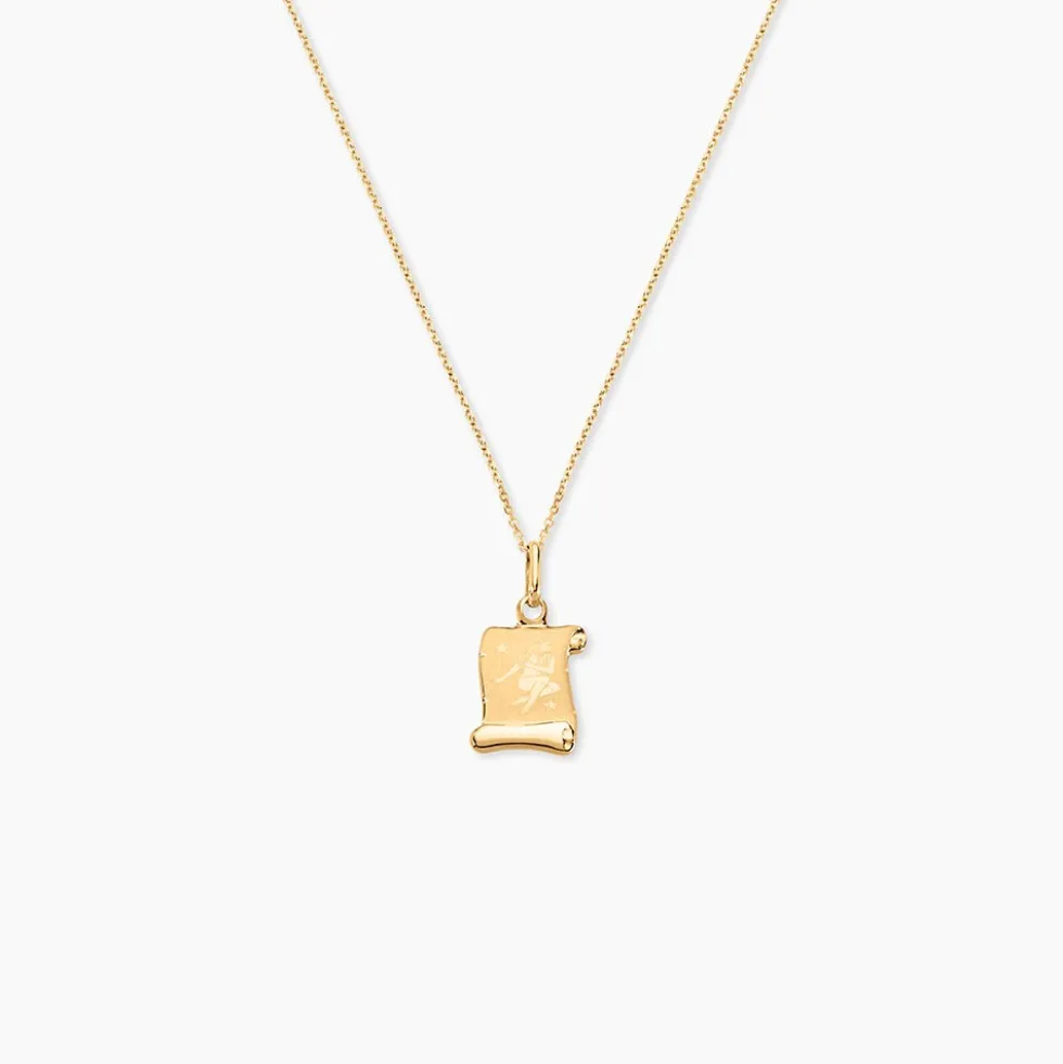 Pendentif Lamie Zodiaque Parchemin Or Jaune