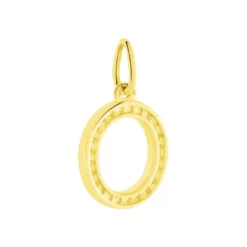 Pendentif Lettre O Or Jaune Oxyde