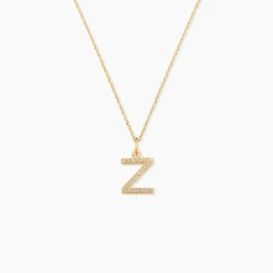 Pendentif Lettre Z Or Jaune Oxyde