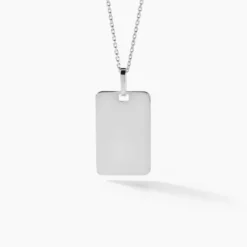 Pendentif Leyel Argent Blanc