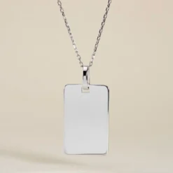 Pendentif Leyel Argent Blanc