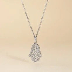 Pendentif Luce-marie Argent Blanc