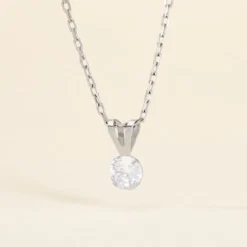 Pendentif Mabila Or Blanc Oxyde De Zirconium