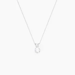 Pendentif Mabila Or Blanc Oxyde De Zirconium