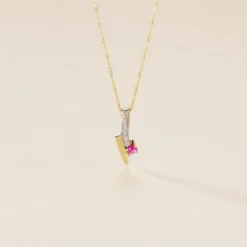 Pendentif Mahya Or Jaune Rubis