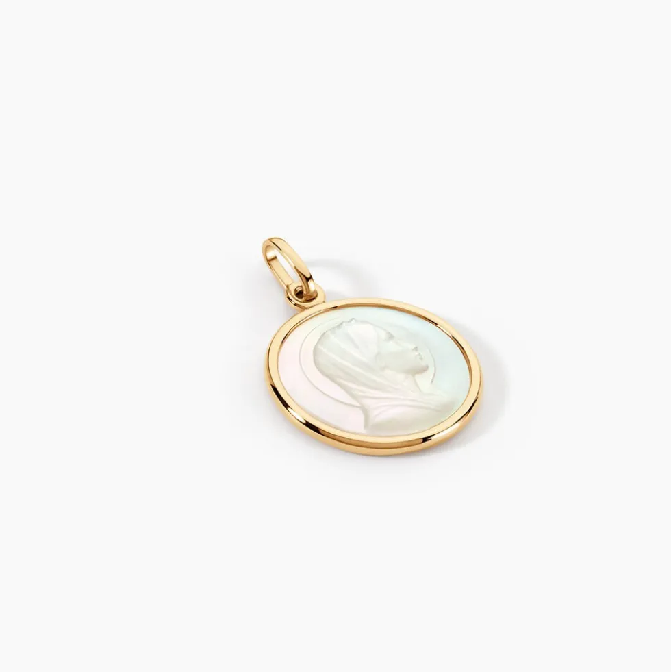 Pendentif Marie Or Jaune Nacre