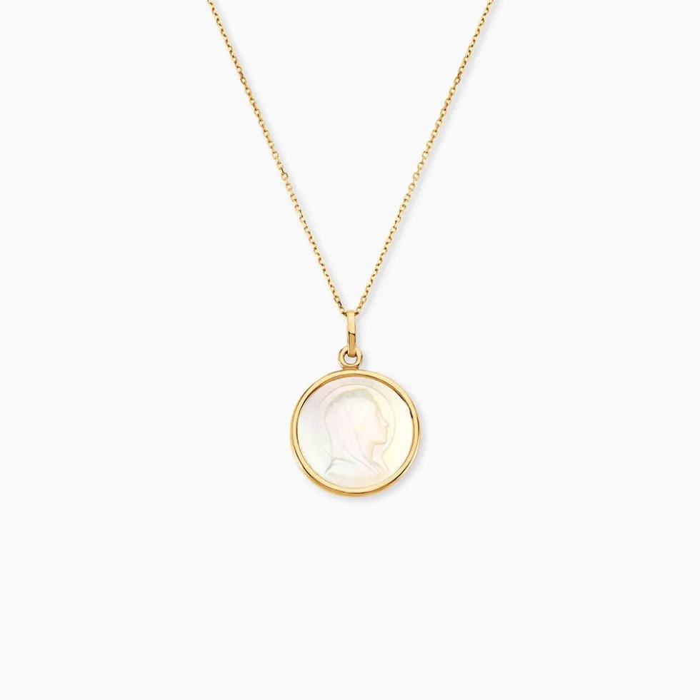 Pendentif Marie Or Jaune Nacre