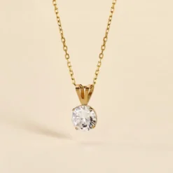 Pendentif Or Jaune Oxyde De Zirconium