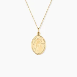 Pendentif Or Jaune Vierge A L'enfant