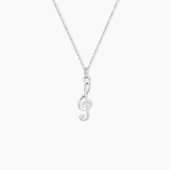 Pendentif Pio Argent Blanc