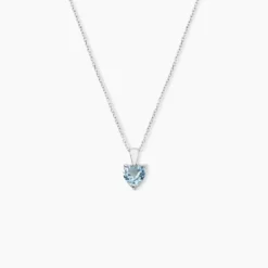 Pendentif Salona Or Blanc Topaze
