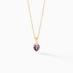 Pendentif Salona Or Jaune Amethyste