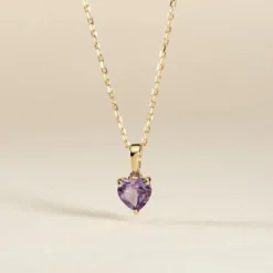 Pendentif Salona Or Jaune Amethyste