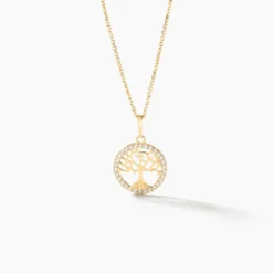 Pendentif Salvy Or Jaune Oxyde De Zirconium