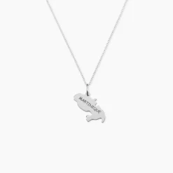 Pendentif Thea Argent Blanc