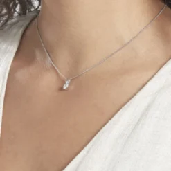 Pendentif Victoria Or Blanc Diamant