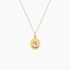 Pendentif Vierge Nuage Or Jaune