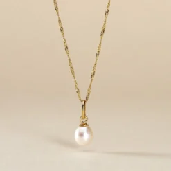 Pendentif Yoela Or Jaune Perle De Culture