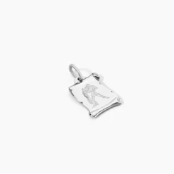 Pendentif Zodiaque Parchemin Argent Blanc
