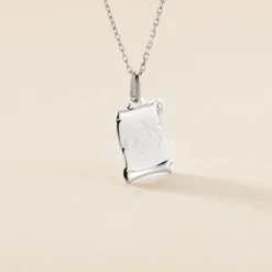 Pendentif Zodiaque Parchemin Argent Blanc