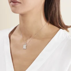 Pendentif Zodiaque Parchemin Argent Blanc