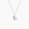 Pendentif Zodiaque Rond Argent Blanc