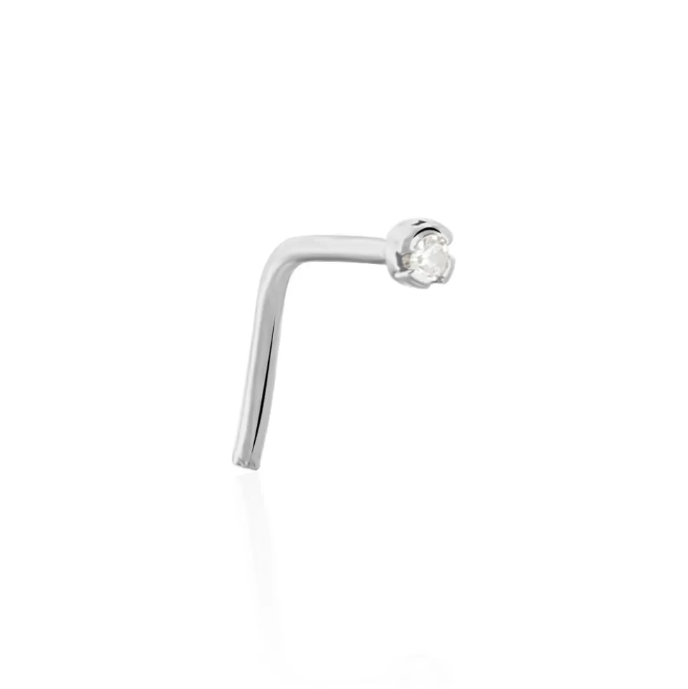 Piercing De Nez Demetrie Or Blanc Diamant
