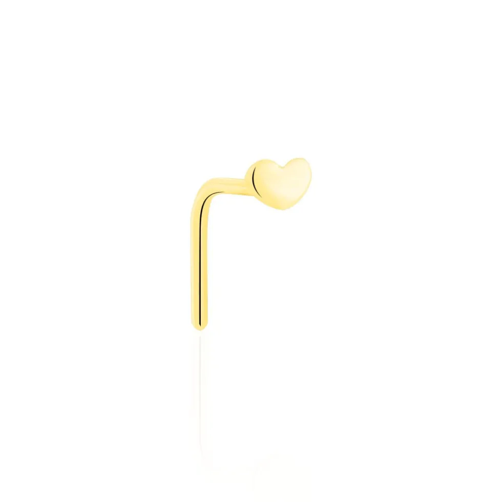 Piercing De Nez Deodate Coeur Or Jaune