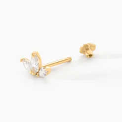 Piercing D'oreilles Asclepias Or Jaune