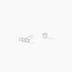 Piercing D'oreille Unitaire Argent Gauri Oxyde De Zirconium