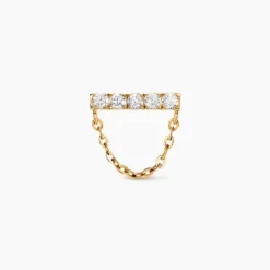 Piercing D'oreille Unitaire Dorika Or Jaune Oxyde De Zirconium
