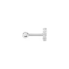 Piercing D'oreille Unitaire Roseau Argent Blanc Oxyde De Zirconium