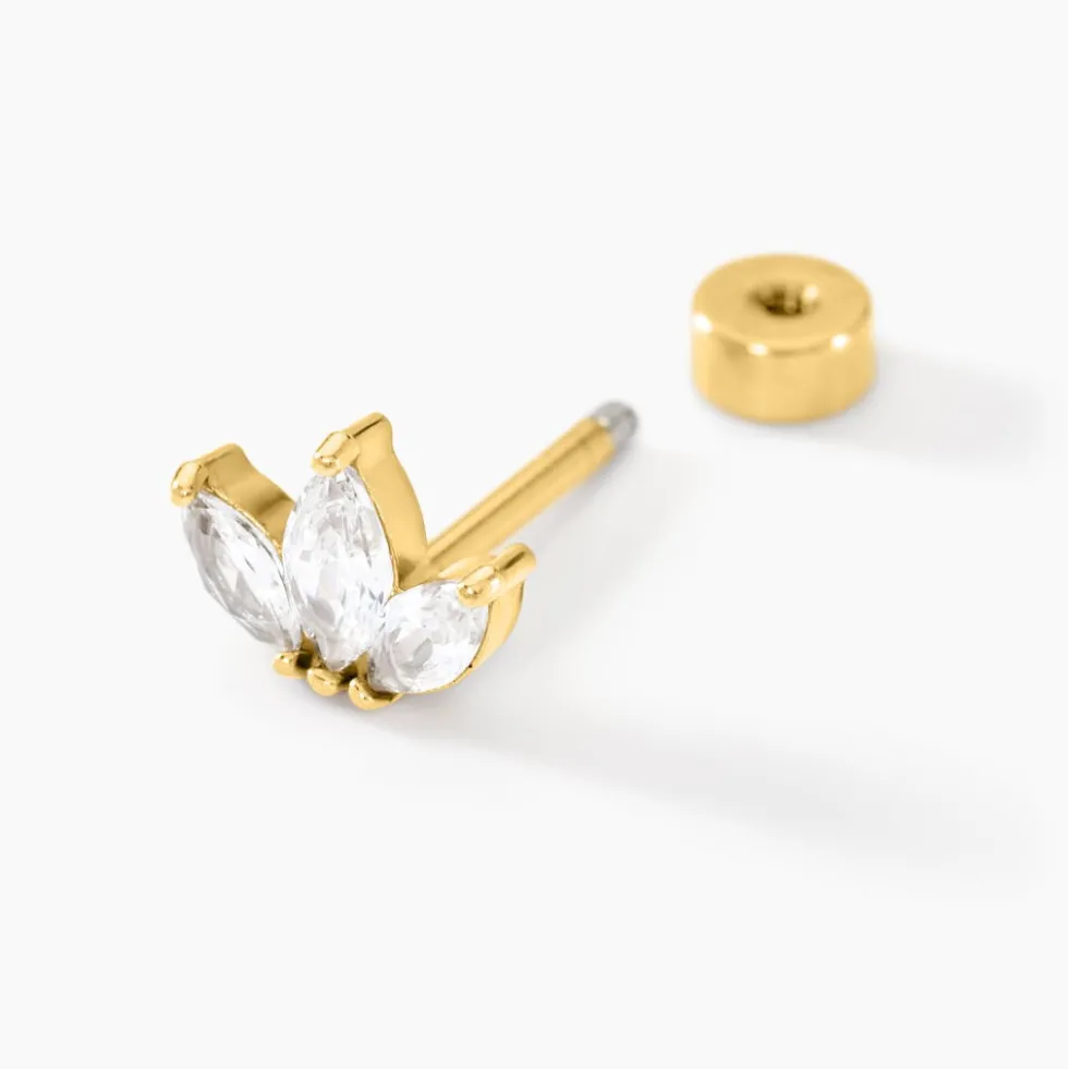 Piercing Gandie Acier Jaune Oxyde De Zirconium