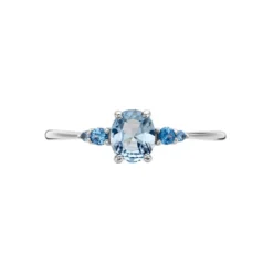 Solitaire Accompagne Argent Rainbow Oxyde De Zirconium