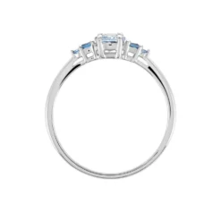 Solitaire Accompagne Argent Rainbow Oxyde De Zirconium