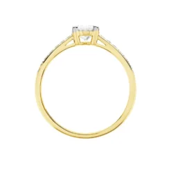 Solitaire Sosanna Ld Or Jaune Diamant Synthetique Blanc