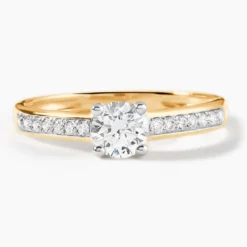 Solitaire Sosanna Ld Or Jaune Diamant Synthetique Blanc